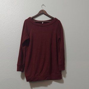 Beeson River Burgundy Tunic Sweater